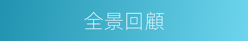 全景回顧的同義詞
