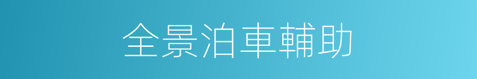 全景泊車輔助的同義詞