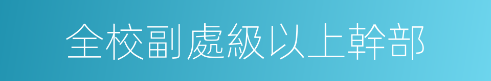 全校副處級以上幹部的同義詞