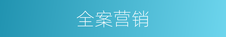全案营销的同义词