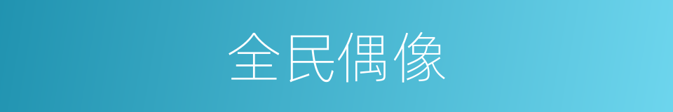 全民偶像的同义词