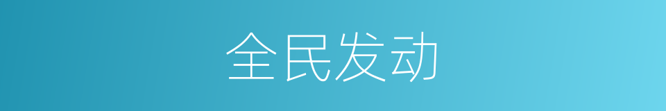 全民发动的同义词
