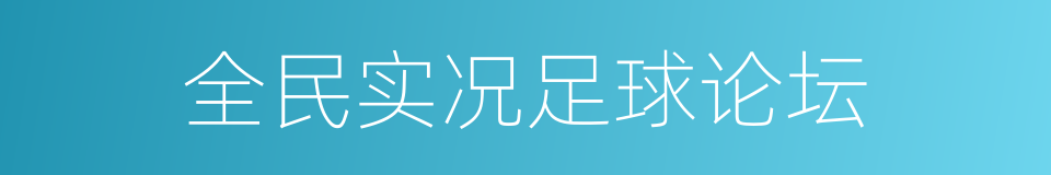 全民实况足球论坛的同义词