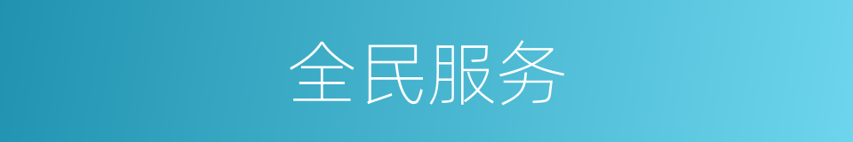 全民服务的同义词