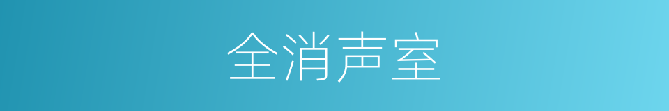 全消声室的同义词