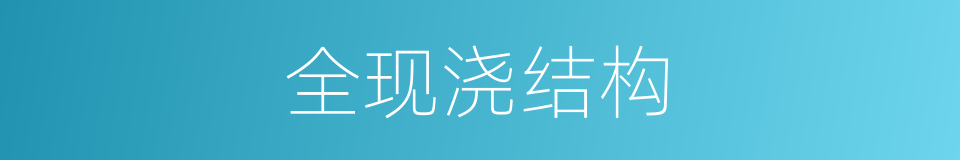 全现浇结构的同义词