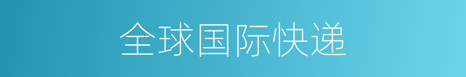 全球国际快递的同义词