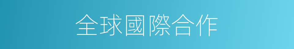 全球國際合作的同義詞