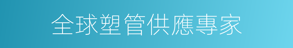 全球塑管供應專家的同義詞