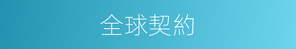 全球契約的同義詞