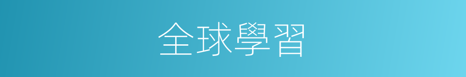全球學習的同義詞