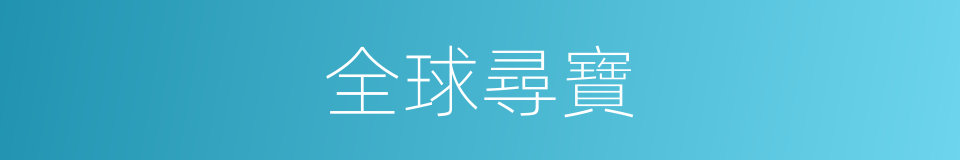 全球尋寶的同義詞