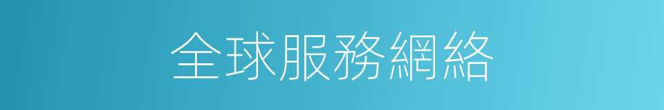全球服務網絡的同義詞