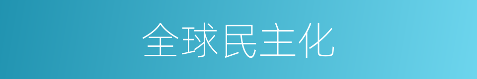 全球民主化的同义词