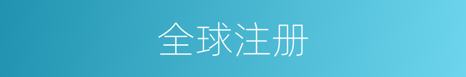 全球注册的同义词