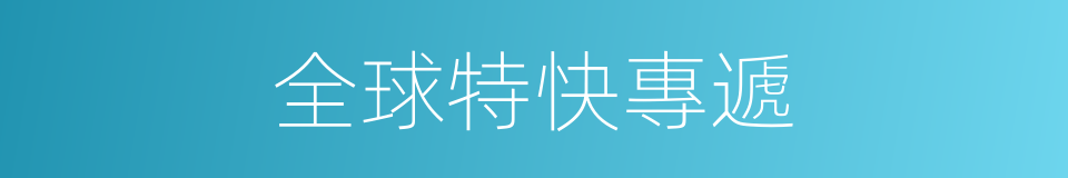 全球特快專遞的同義詞