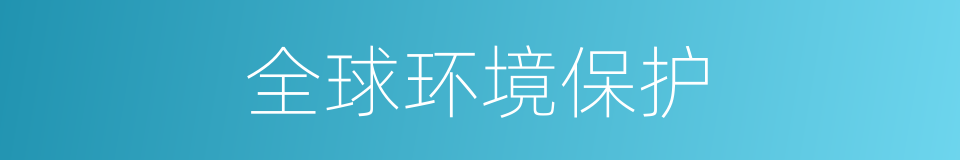 全球环境保护的同义词