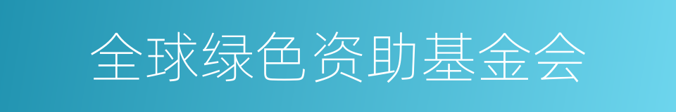 全球绿色资助基金会的同义词