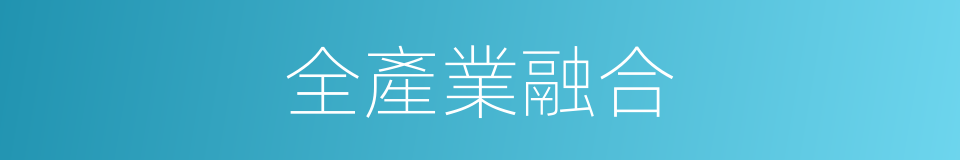 全產業融合的同義詞