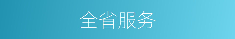 全省服务的同义词