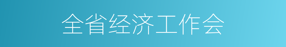 全省经济工作会的同义词