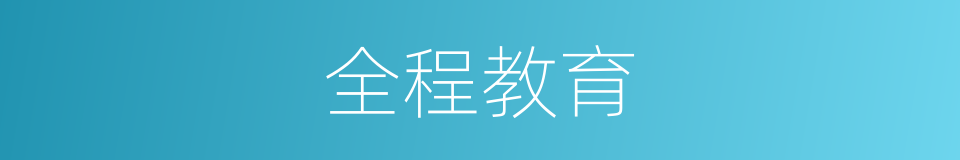 全程教育的同义词