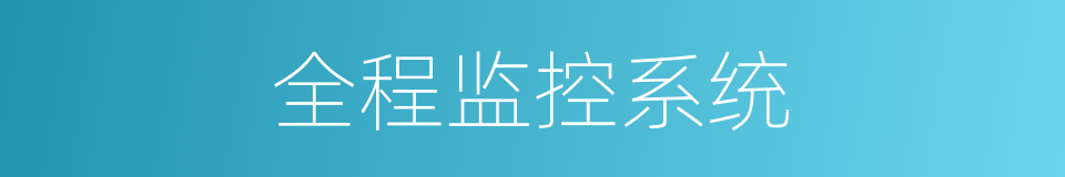 全程监控系统的同义词