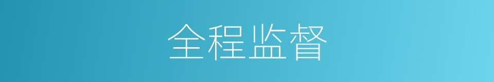 全程监督的同义词