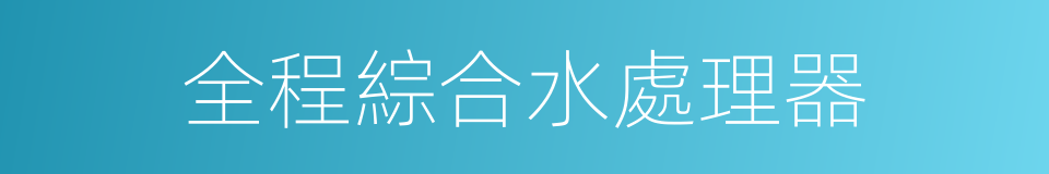 全程綜合水處理器的同義詞