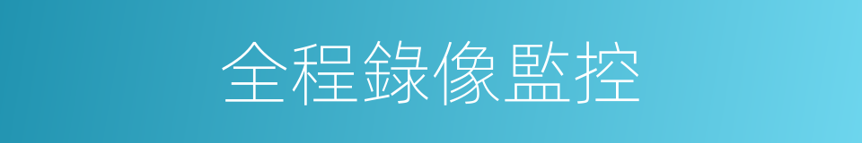 全程錄像監控的同義詞