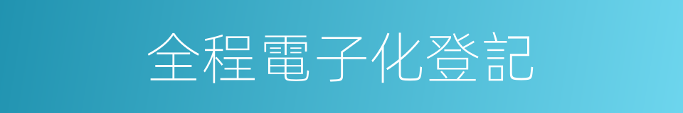 全程電子化登記的同義詞