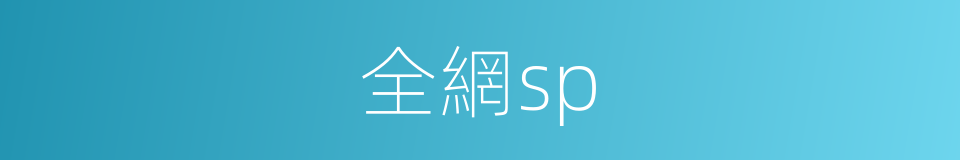 全網sp的同義詞