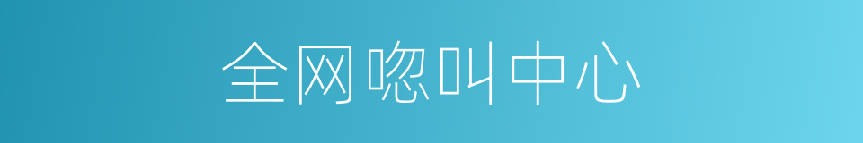 全网唿叫中心的同義詞