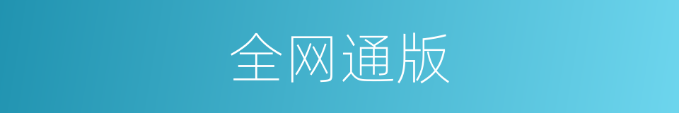 全网通版的同义词