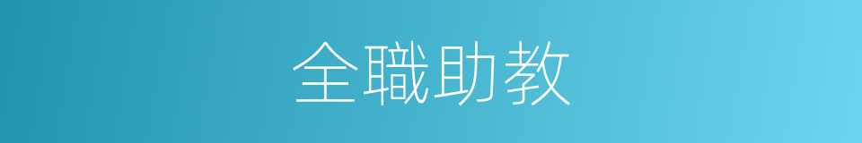 全職助教的同義詞