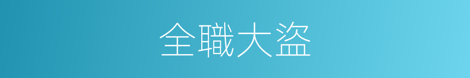全職大盜的同義詞