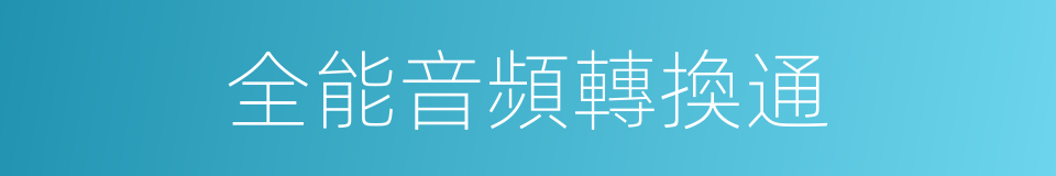 全能音頻轉換通的同義詞