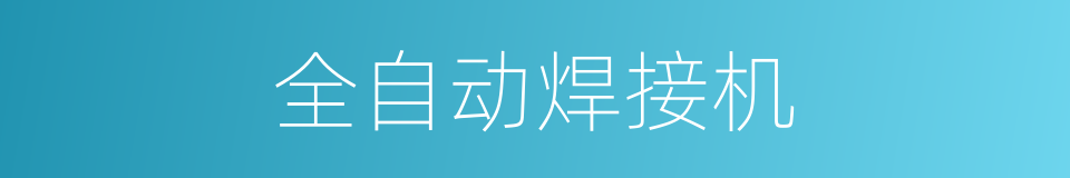 全自动焊接机的同义词