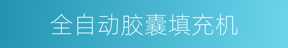 全自动胶囊填充机的同义词