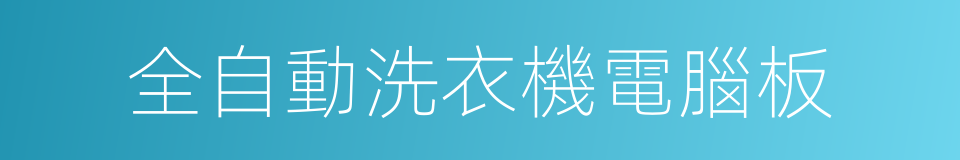 全自動洗衣機電腦板的同義詞