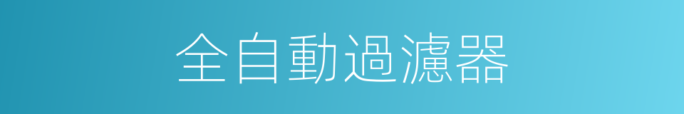 全自動過濾器的同義詞