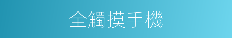 全觸摸手機的同義詞