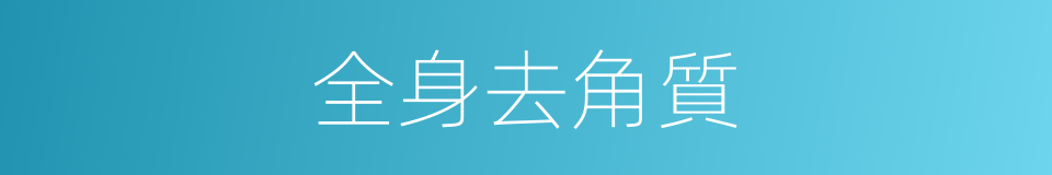 全身去角質的同義詞