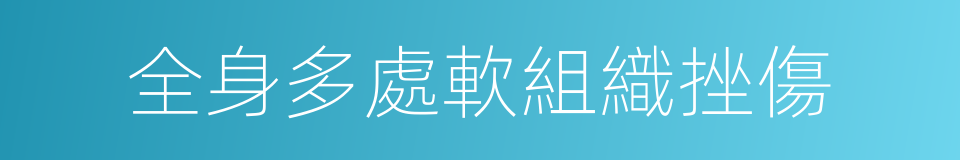 全身多處軟組織挫傷的同義詞