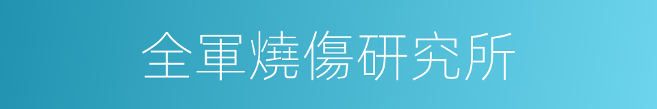 全軍燒傷研究所的同義詞