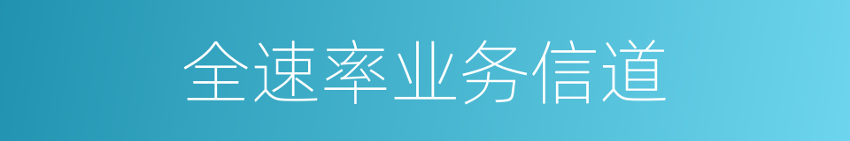 全速率业务信道的同义词