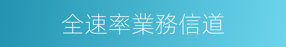全速率業務信道的同義詞