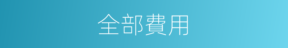 全部費用的同義詞