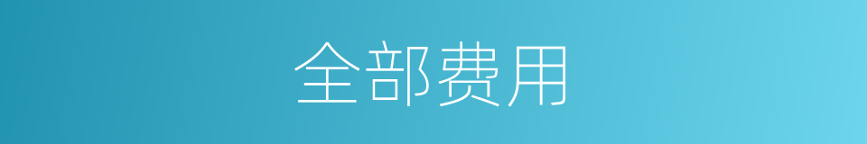 全部费用的同义词