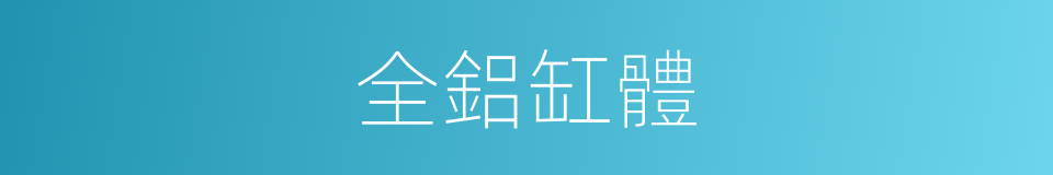 全鋁缸體的同義詞